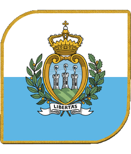 Square San Marino Europe Flags 