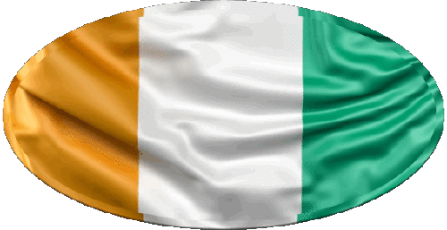 Oval 01 Ivory Coast Africa Flags 