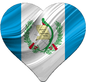 Cuore Guatemala America Bandiere 