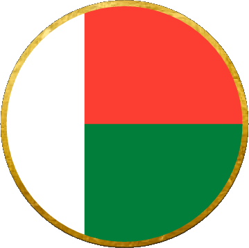 Rond Madagascar Afrique Drapeaux 