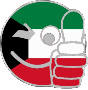 Smiley - OK Kuwait Asia Flags 
