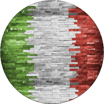 Tondo Nazionale Italia Europa Bandiere 