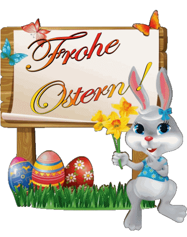 17 Frohe Ostern Tedesco Messagi 