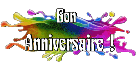 012 Fondo transparente Abstrait - Géométrique Bon Anniversaire Francés Mensajes 