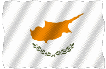 Waving Cyprus Europe Flags 