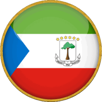 Rond Guinée Equatorial Afrique Drapeaux 