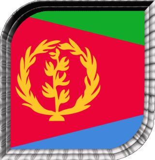 Square Eritrea Africa Flags 