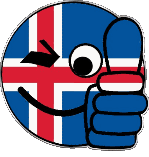 Smiley - OK Island Europa Fahnen 