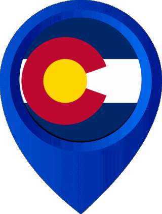 Standort-Pin Colorado U.S.A - States Amerika Fahnen 
