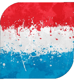 Square Luxembourg Europe Flags 