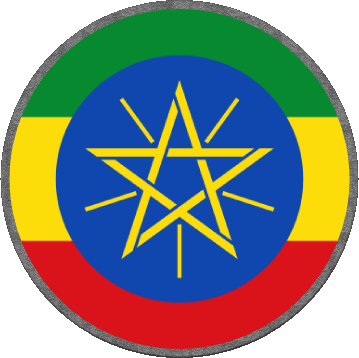 Round Ethiopia Africa Flags 