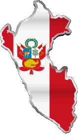 Carta Geografica Perù America Bandiere 