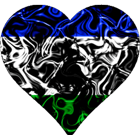 Heart Lesotho Africa Flags 