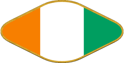 Ovale 02 Côte d Ivoire Afrique Drapeaux 