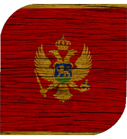 Quadrato Montenegro Europa Bandiere 