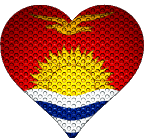 Heart Kiribati Oceania Flags 
