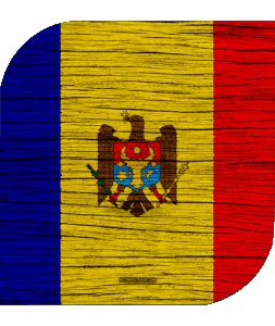 Quadrato Moldova Europa Bandiere 