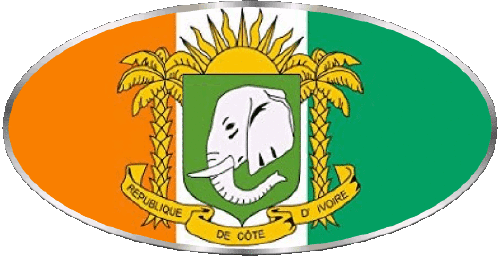 Oval 01 Ivory Coast Africa Flags 