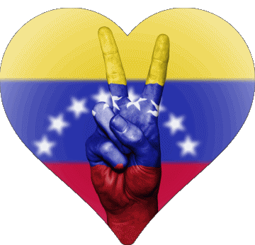 Corazón Venezuela América Banderas 