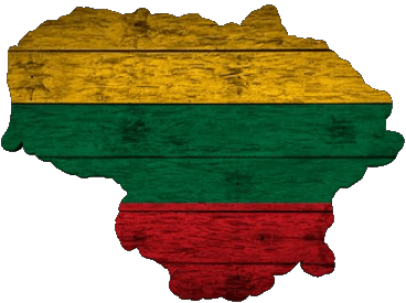 Map Lithuania Europe Flags 