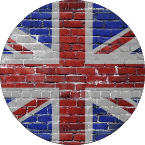 Round UK Europe Flags 