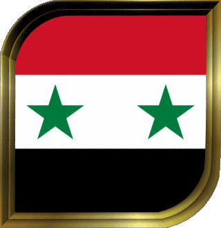 Square Syria Asia Flags 