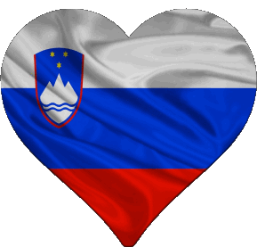 Heart Slovenia Europe Flags 