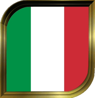 Square National Italy Europe Flags 