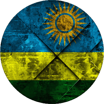 Tondo Ruanda Africa Bandiere 