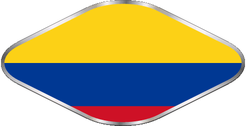 Ovale 02 Colombie Amériques Drapeaux 