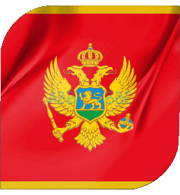 Square Montenegro Europe Flags 