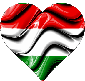 Herz Ungarn Europa Fahnen 