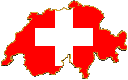 Carte Suisse Europe Drapeaux 