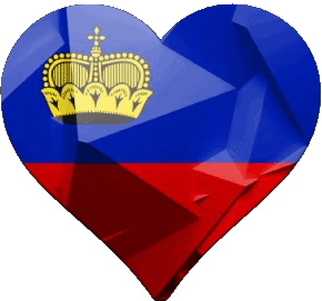 Corazón Liechtenstein Europa Banderas 