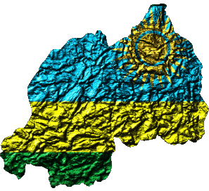 Carta Geografica Ruanda Africa Bandiere 