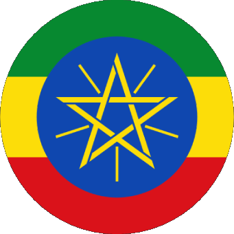 Runde Äthiopien Afrika Fahnen 