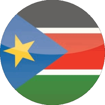 Rond South Sudan Africa Flags 