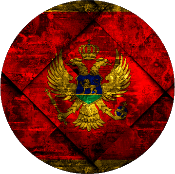 Rond Monténégro Europe Drapeaux 