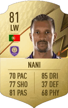 Luís Carlos Almeida da Cunha - Nani Portugal F I F A - Joueurs Cartes Jeux Vidéo Multi Média 