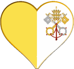 Cuore Vaticano Europa Bandiere 