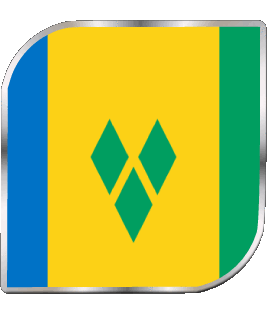 Carré Saint Vincent et les Grenadines Amériques Drapeaux 