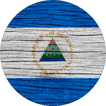 Round Nicaragua America Flags 