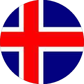 Round Iceland Europe Flags 