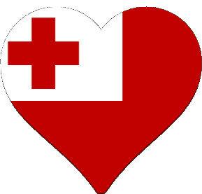 Corazón Tonga Oceanía Banderas 