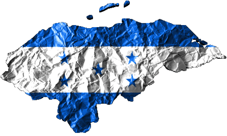 Carta Geografica Honduras America Bandiere 