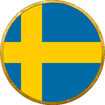 Round Sweden Europe Flags 