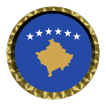 Rond - Anneaux Kosovo Europe Drapeaux 