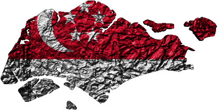 Carte Singapour Asie Drapeaux 