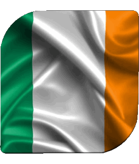 Quadrato Irlanda Europa Bandiere 