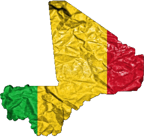 Map Mali Africa Flags 